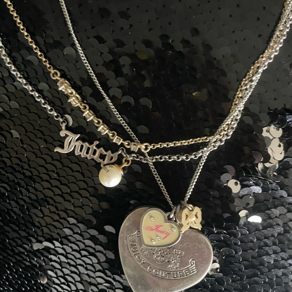 Juicy Couture Silver Heart Pendant Necklace